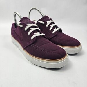 Nike SB Zoom Stefan Janoski Canvas Maroon Bordeaux Shoes Women's Sz 9 AQ7407-661